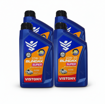 PACK DE 4 ACEITES 102/30 PARA AUTO Y CAMIONETA MINERAL BLINDAX