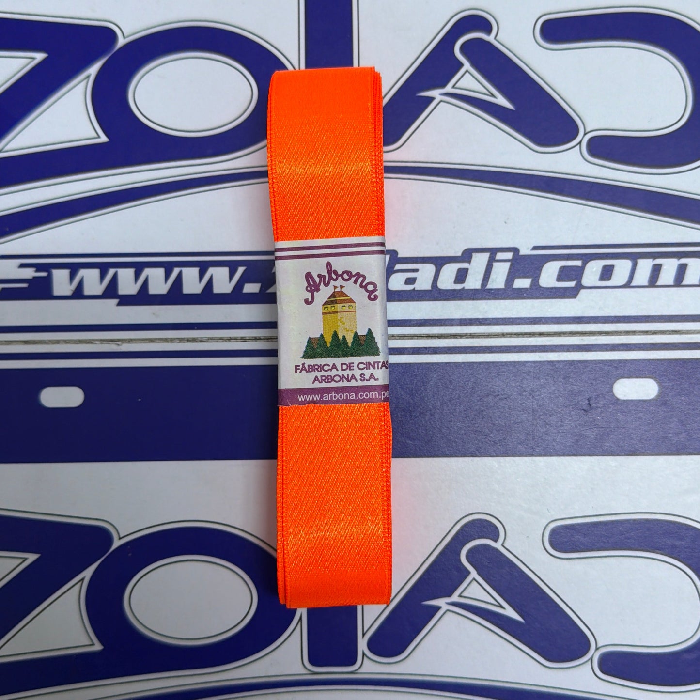 ROLLO DE CINTA SATINADA COLOR NARANJA PARA MANUALIDADES Y REGALOS