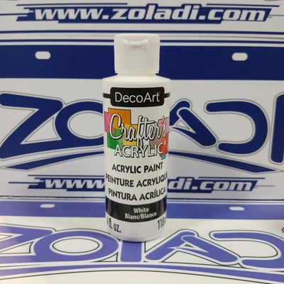 Blanco Pintura Acrílica 118 ml | Secado Rápido, Alta Cobertura, Pintura de Arte y Manualidades.