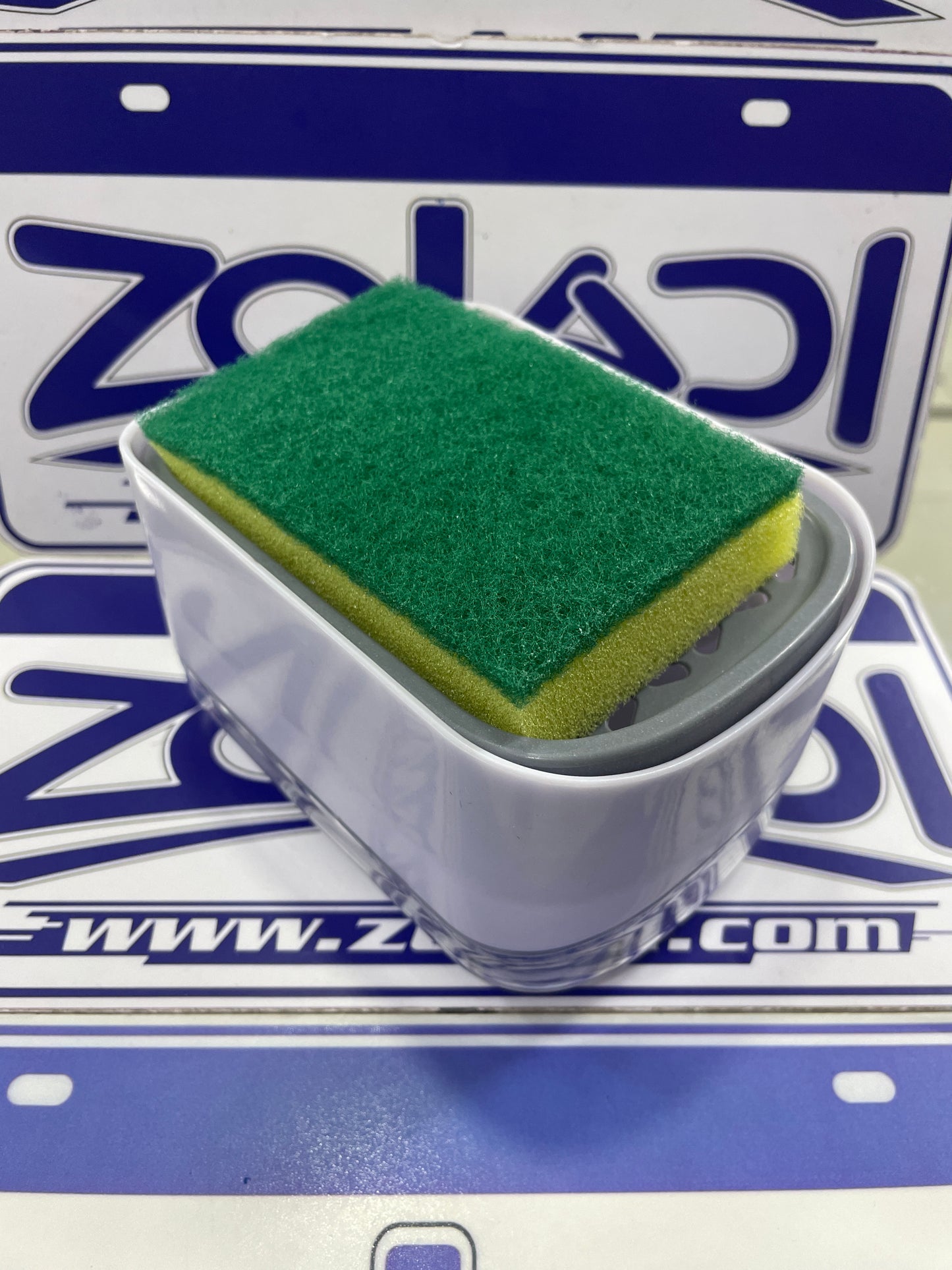 DISPENSADOR DE JABON Y PORTA ESPONJA 2 EN 1