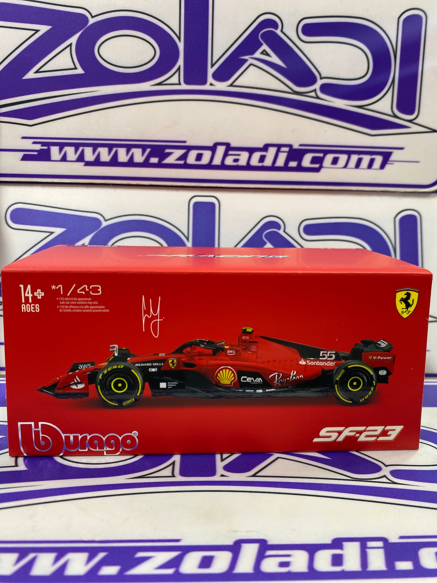 02416 SF23 CARLOS SAINZ #55 FERRARI (ACRILICO CON CASCO)