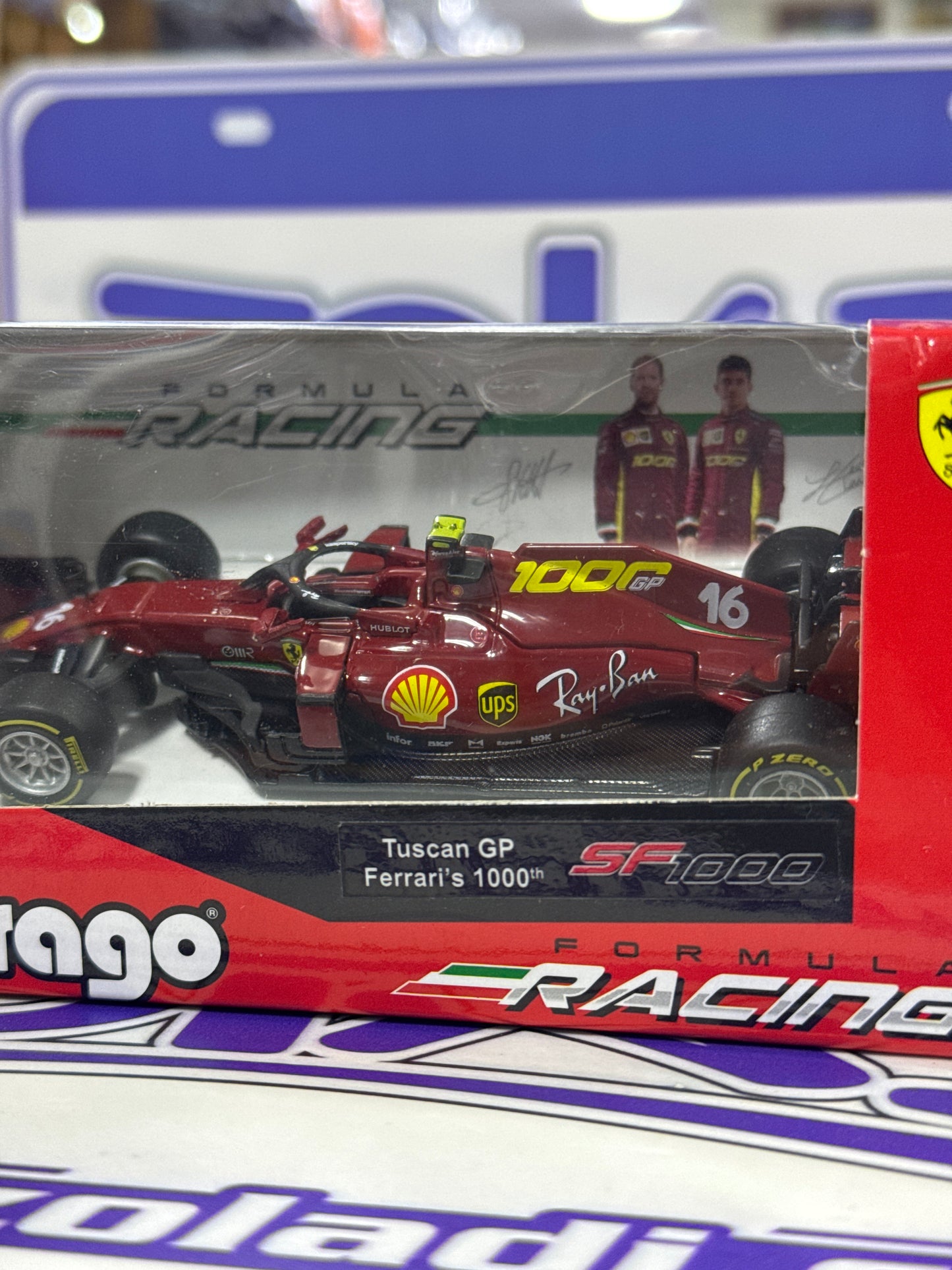 02246 FERRARI SF1000 LECLERC 1/43 FORMULA 1 SIN ACRÍLICO Y SIN CASCO