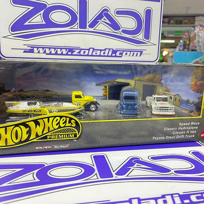 DIORAMA MOONEYES - Hot Wheels Premium - Zoladi Perú