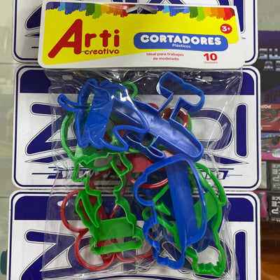 10 CORTADORES PLASTICOS ARTI CREATIVO