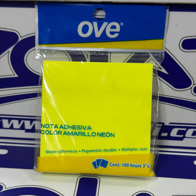 NOTAS ADHESIVAS POST IT AMARILLO