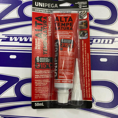 SILICONA ACETICA ALTA TEMPERATURA ROJO UNIPEGA 50ML