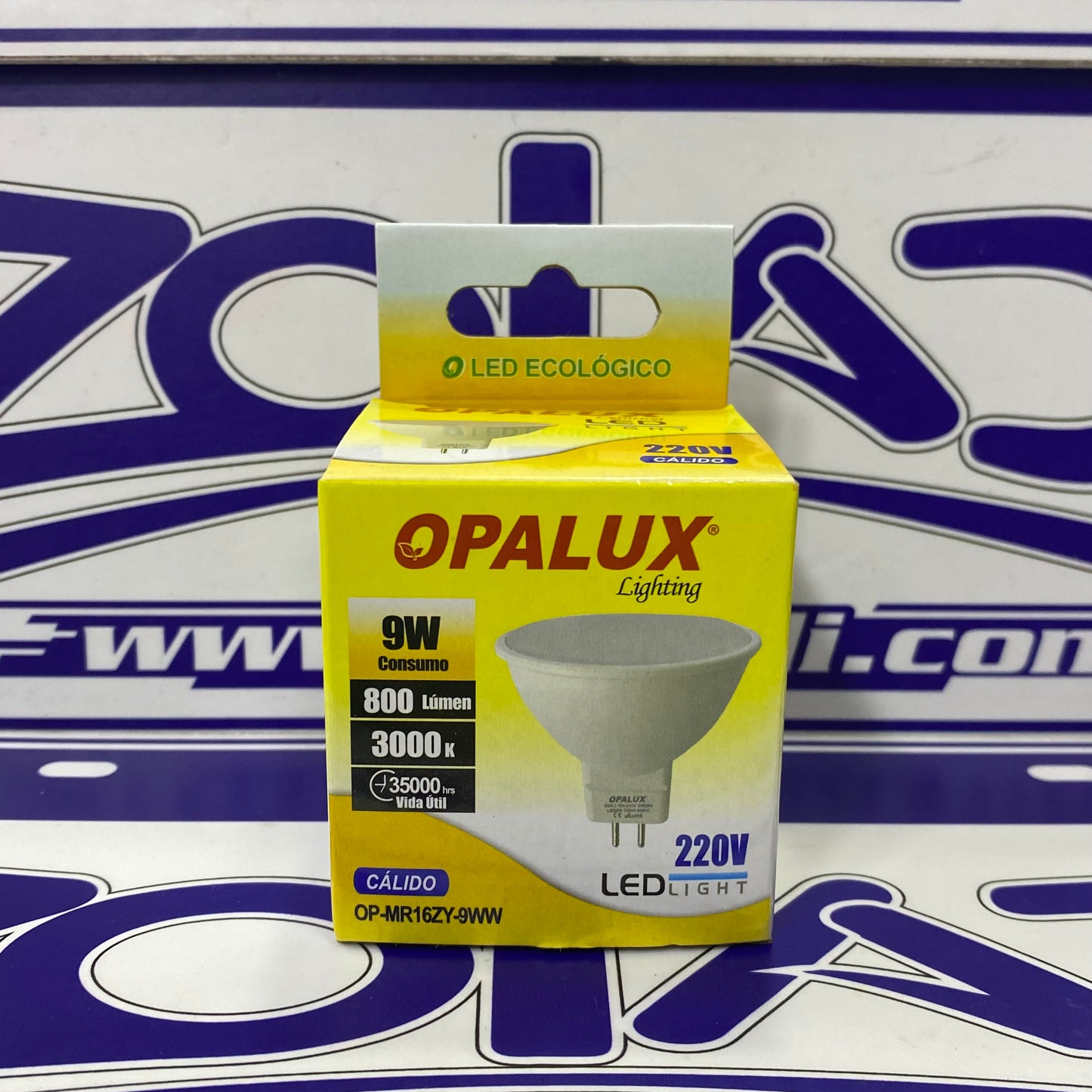 FOCO LED DICROICO LUZ CALIDA- 9W GU5.3