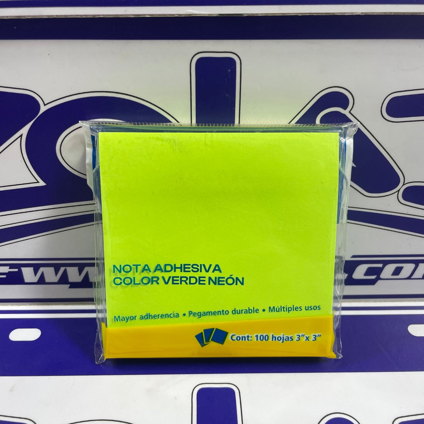 NOTAS ADHESIVAS POST IT VERDE NEON