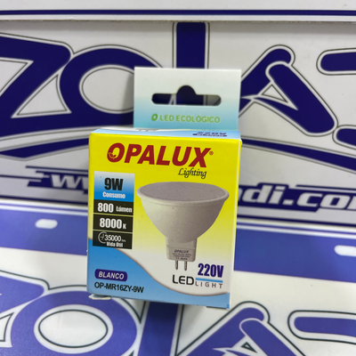 FOCO LED DICROICO LUZ BLANCA - 9W GU5.3