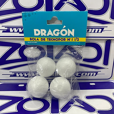 BOLAS DE TECNOPOR 1 1/2 - DRAGÓN