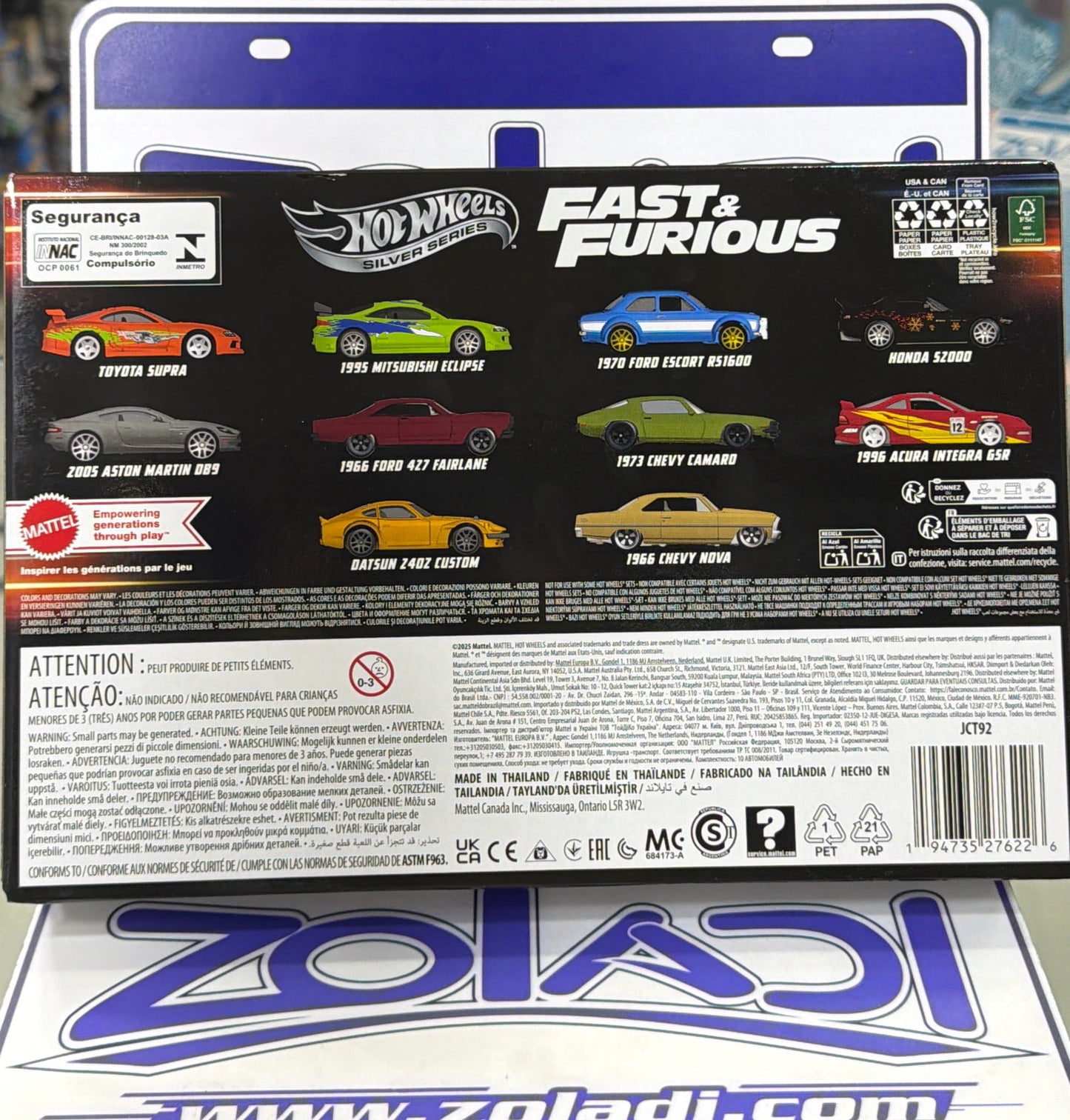 JCT92 PACK DE 10 FAST AND FURIOUS 2025