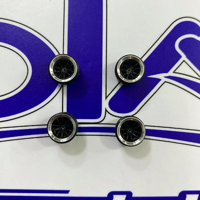 KURO ZOKU SET DE 4 LLANTAS SPOKERS BLACK / CHROME