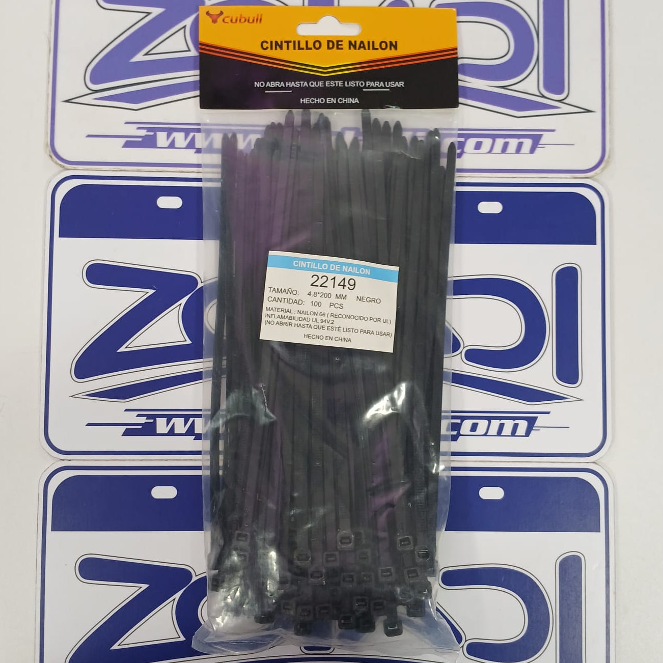 CINTILLO DE NAILON NEGRO 4.8*200MM