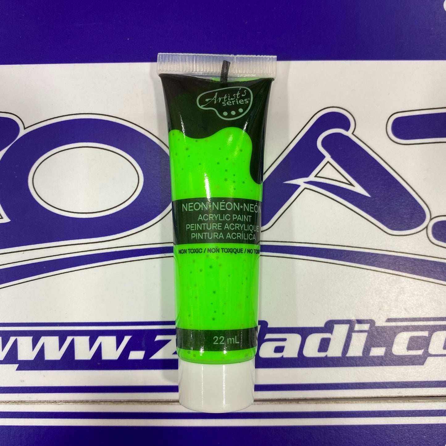 Verde Neón Pintura Acrílica 22 ml | Color Fluorescente, Alta Cobertura, Pintura de Arte y Manualidades.