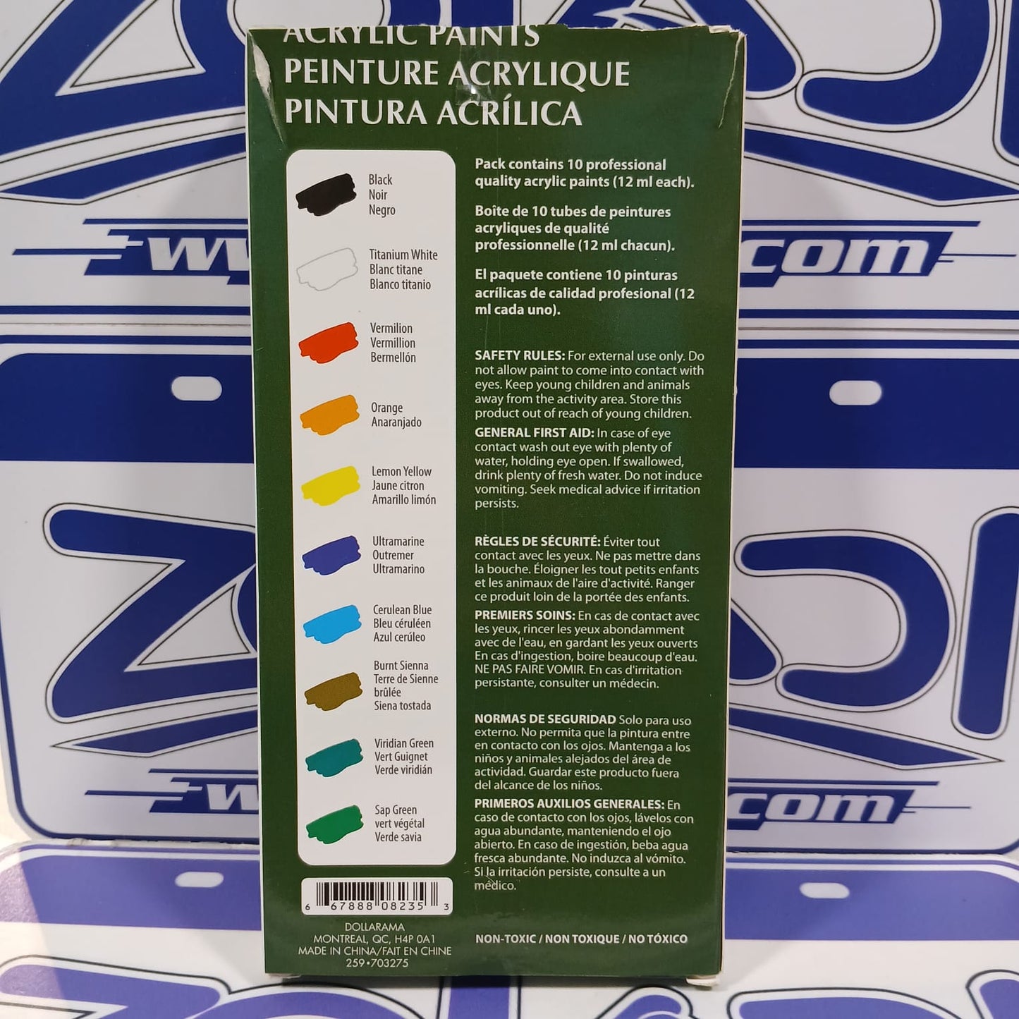 Pintura Acrilica 10 Colores