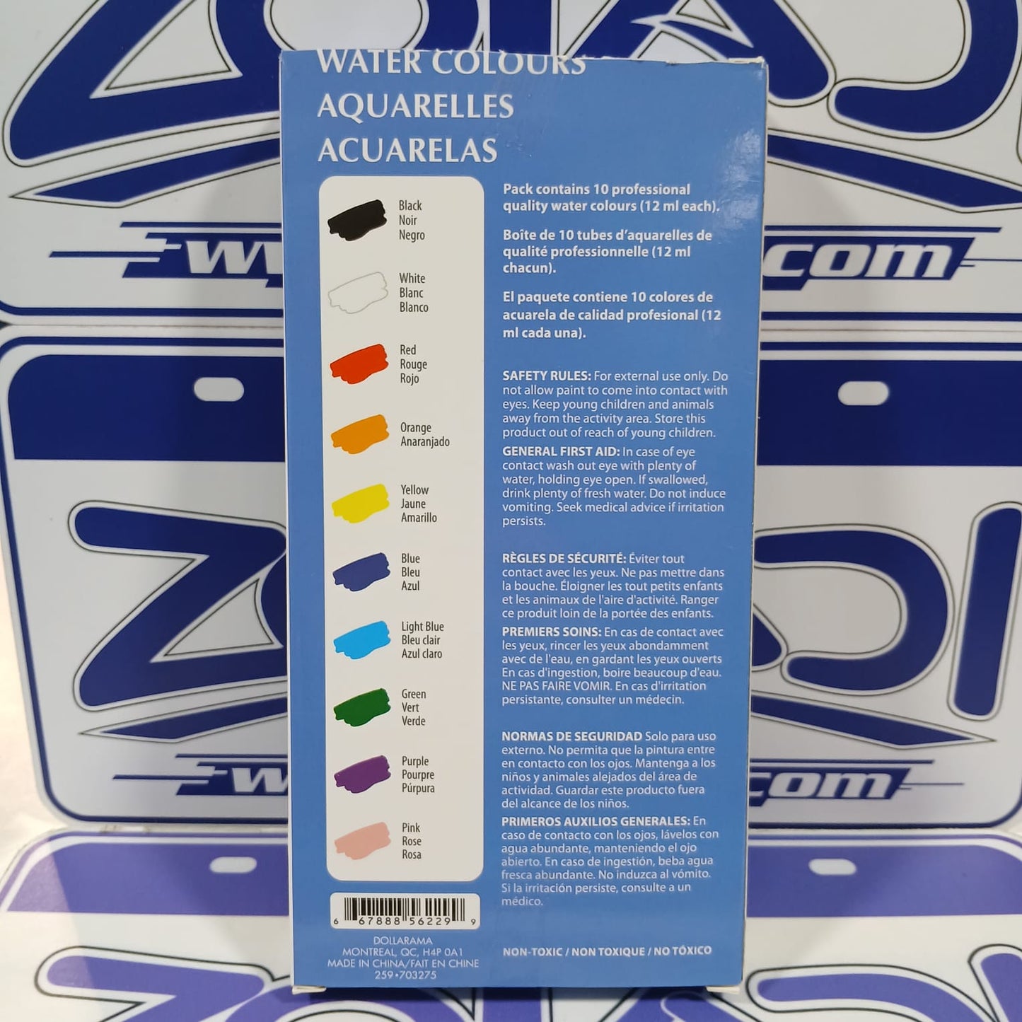 Pinturas Acuarelas 10 Colores