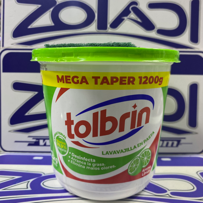 LAVAVAJILLA EN PASTA DESINFECTANTE CON ESPONJA 1.2kg - LIMON