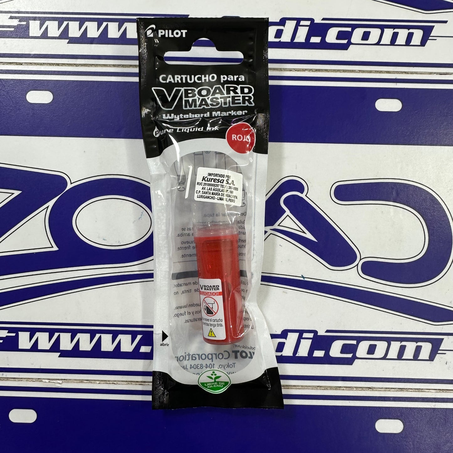 TINTA RECARGABLE CARTUCHO PILOT PIZARRA WBS-VBM ROJO