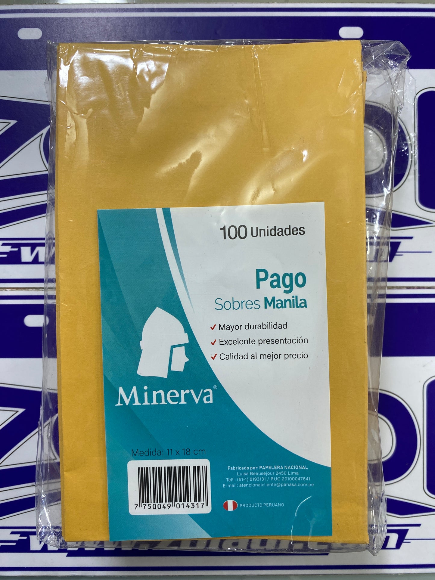 PACK DE 100 SOBRES MANILA