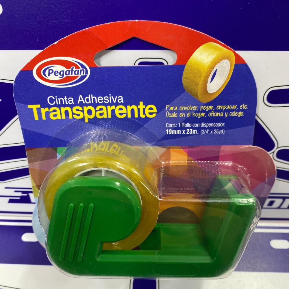 CINTA ADHESIVA TRANSPARENTE CON DISPENSADOR