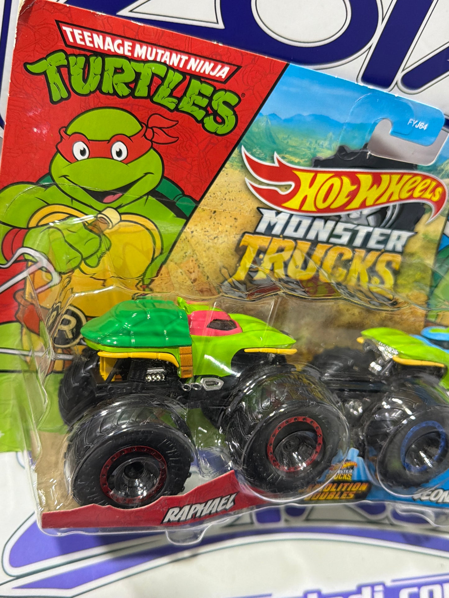 GJF65 PACK MONSTER TRUCKS RAPHAEL & LEONARDO TURTLES