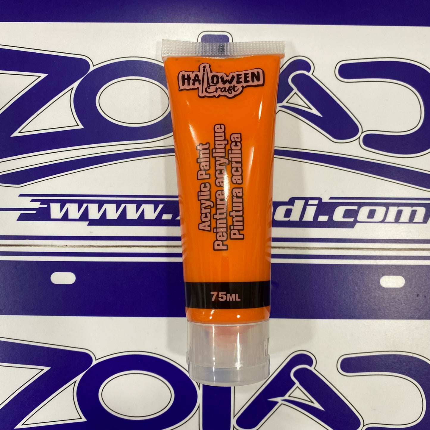 Anaranjado Halloween Pintura Acrílica 75 ml | Color Intenso, Alta Cobertura, Pintura Temática Halloween y Manualidades.