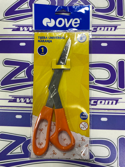 TIJERA UNIVERSAL NARANJA 8”