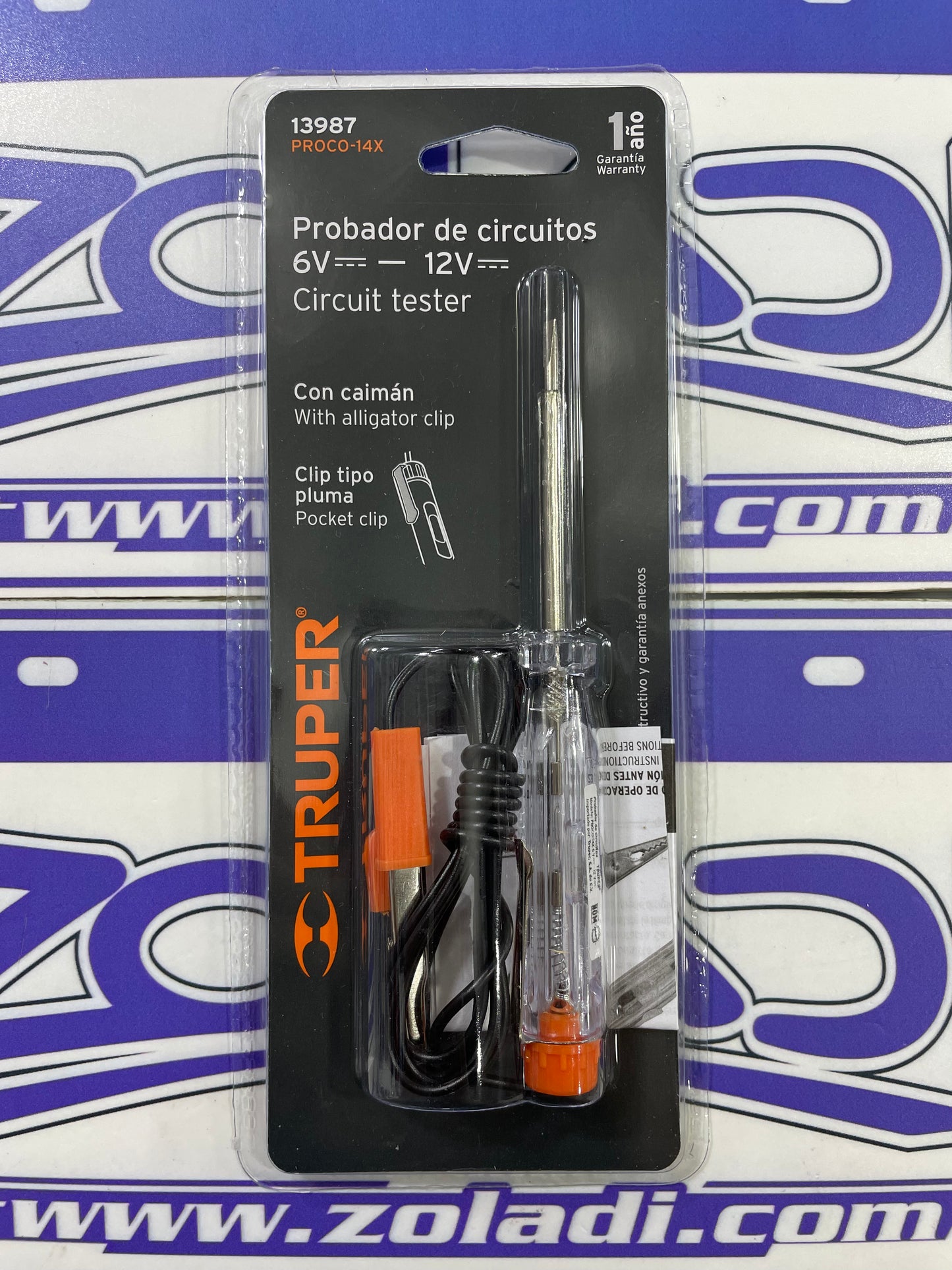 PILOTO PROBADOR DE CIRCUITOS 6V-12V TRUPER