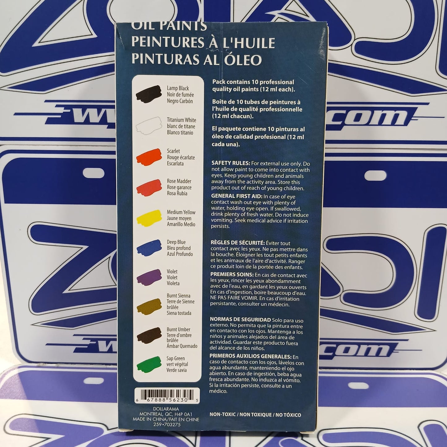 Pinturas al Óleo 10 Colores