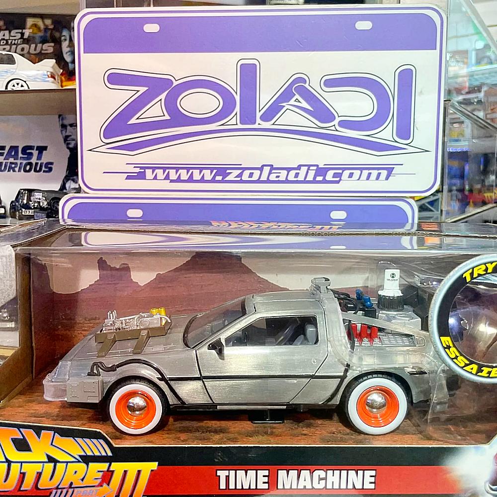 Jada 1:24 DeLorean Time Machine Diecast Car – Back To The Future III, With Lights (32166)