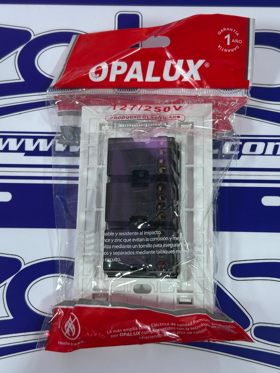 INTERRUPTOR OPALUX TRIPLE ENCHUFE