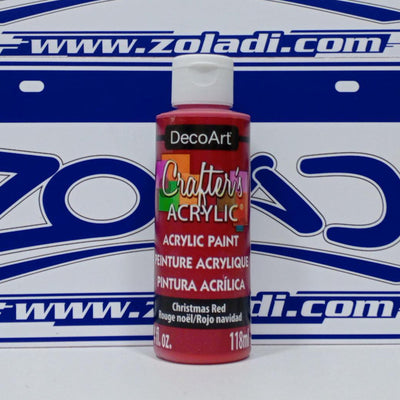 Rojo Navidad Pintura Acrílica 118 ml | Secado Rápido, Alta Cobertura, Pintura Temática Navideña y Para Manualidades