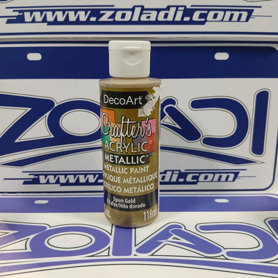 Dorado Pintura Acrílica 118 ml | Acabado Metálico, Alta Cobertura, Pintura para Decoración y Para Manualidades