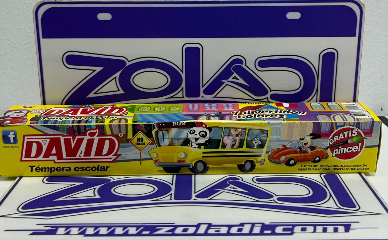 TEMPERA ESCOLAR DAVID + PINCEL