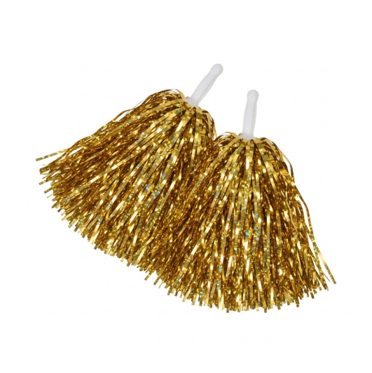 POMPONES DECORATIVOS DORADOS