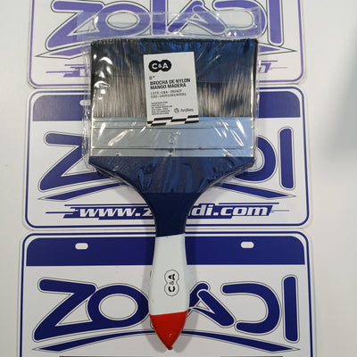 BROCHA DE NYLON MANGO DE MADERA 6" C&A