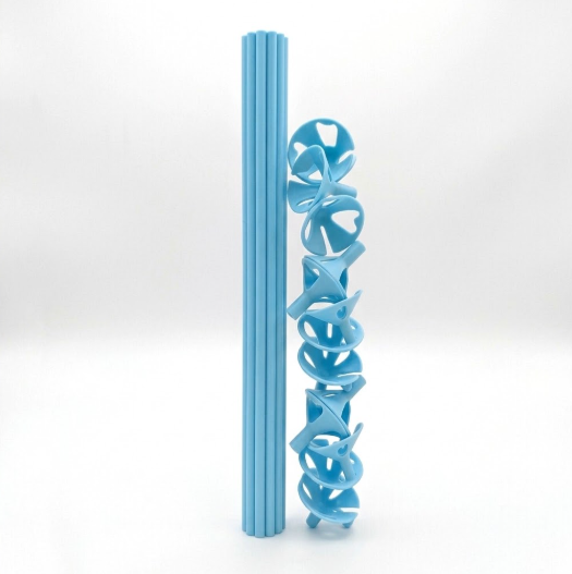 SOPORTE DE GLOBO 10 PCS CELESTE