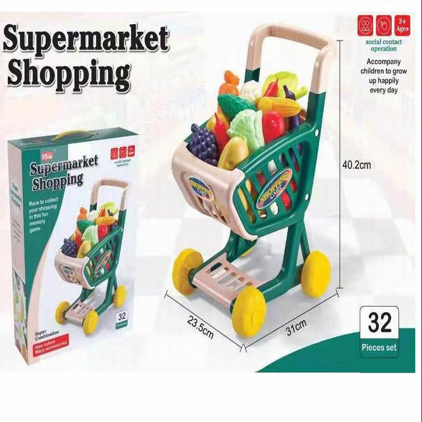CARRITO SUPERMERCADO X 32 PIEZAS 40 CM