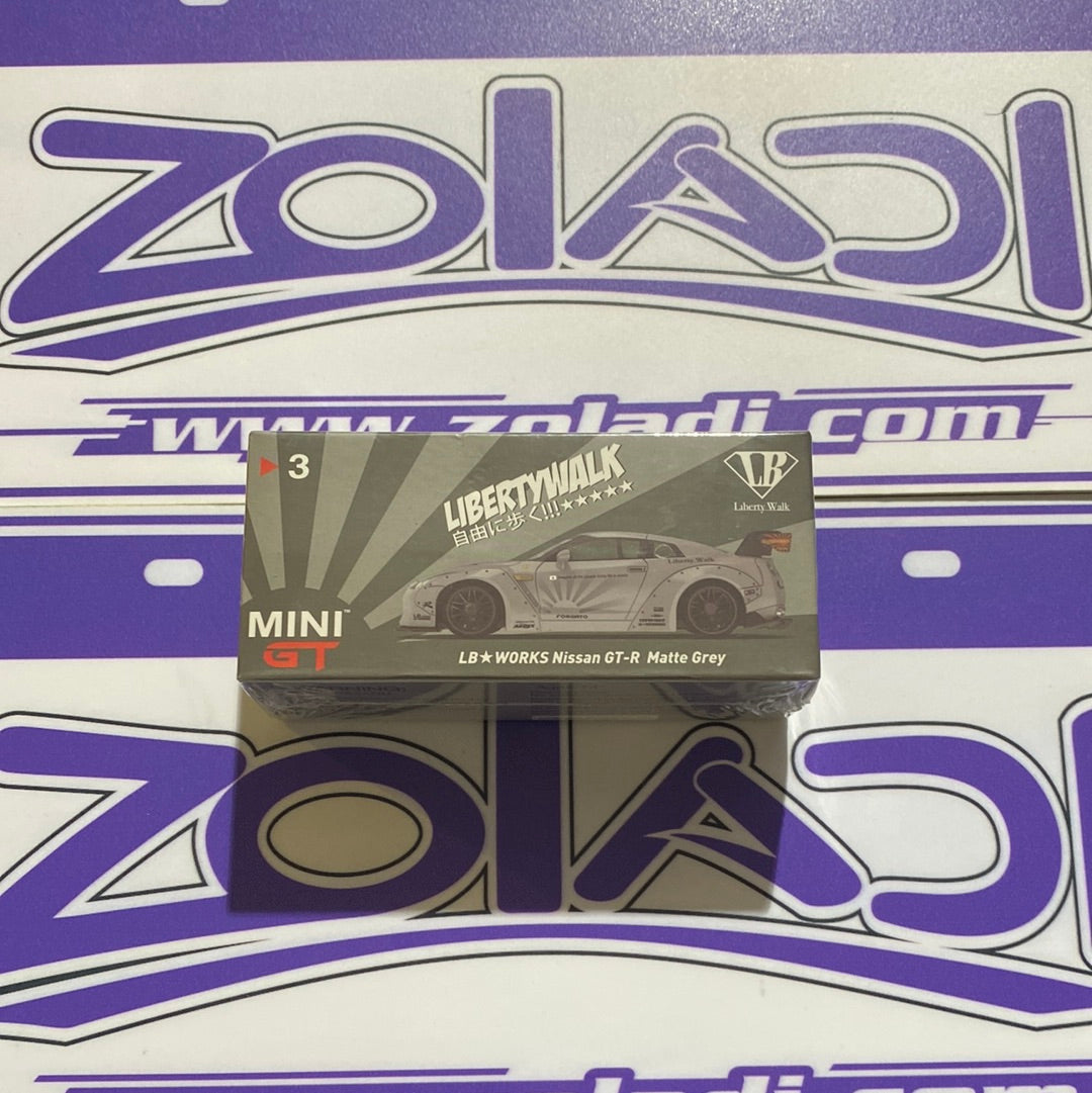 MINI GT NISSAN GTR MATTE GRAY