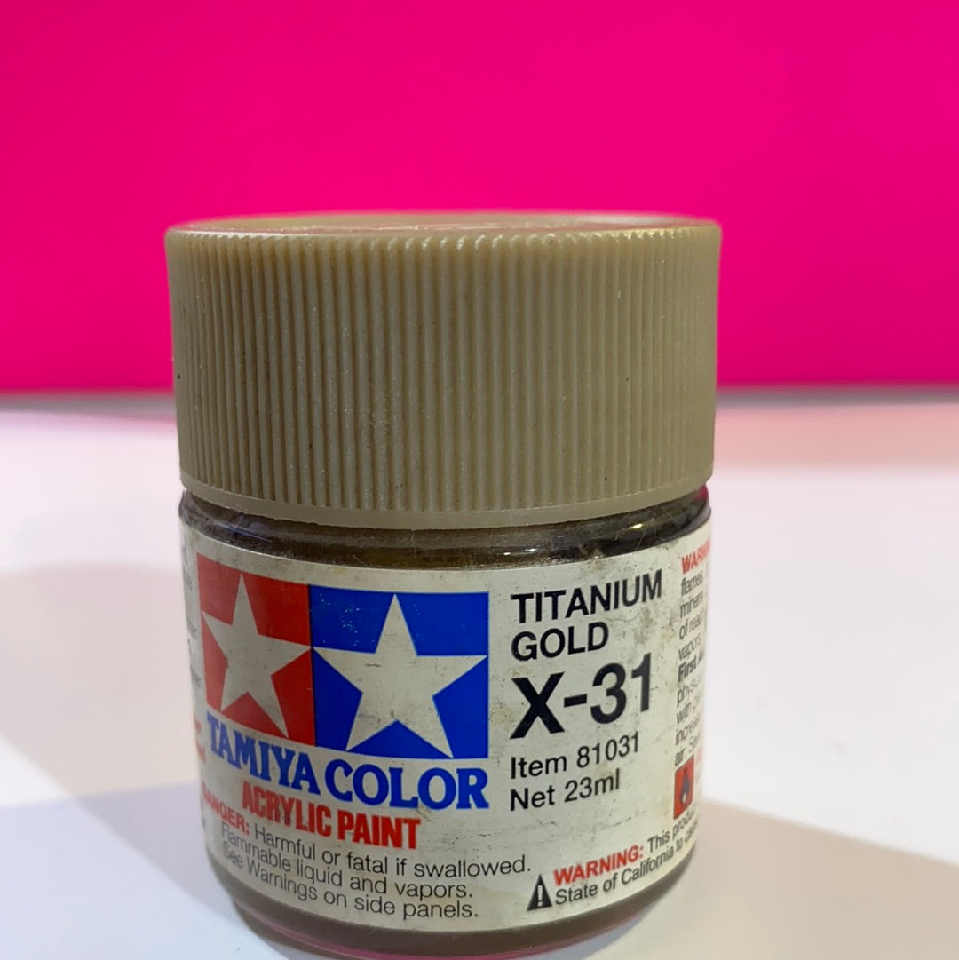 Tamiya X-31 Titanium Gold Paint
