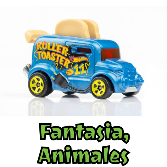 Hotwheels Modelos de Fantasía, Animales, Carros en forma de Comida entre otros.