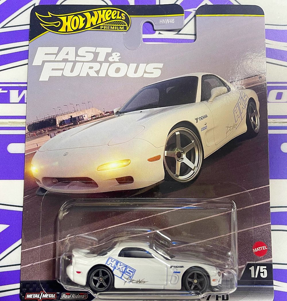 Rx7 FD de Rápidos y furiosos con logo de HKS, Zoladi Lima Peru Hotwheels Premium