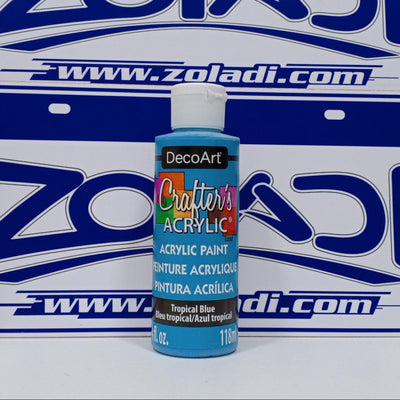 Azul Tropical Pintura Acrílica 118 ml | Secado Rápido, Alta Cobertura, Pintura de Arte y Para Manualidades