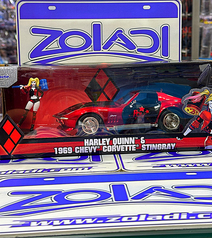 31196 HARLEY QUINN Y CHEVY CORVETTE STINGRAY 1/24 JADA