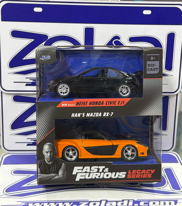34249  HONDA CIVIC EJ1 HANS MAZDA RX7 1/32 JADA