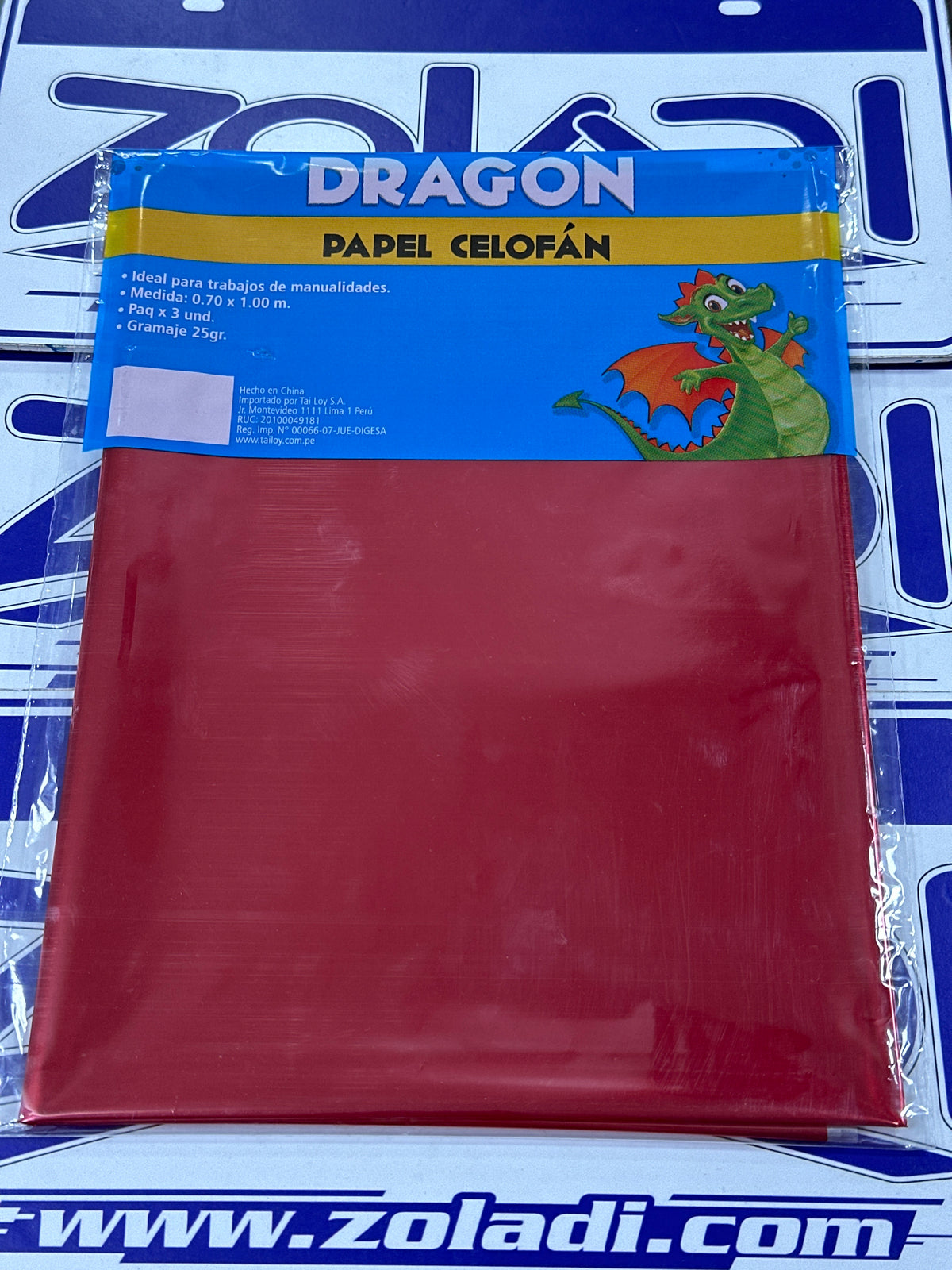 PAPEL CELOFAN ROJO