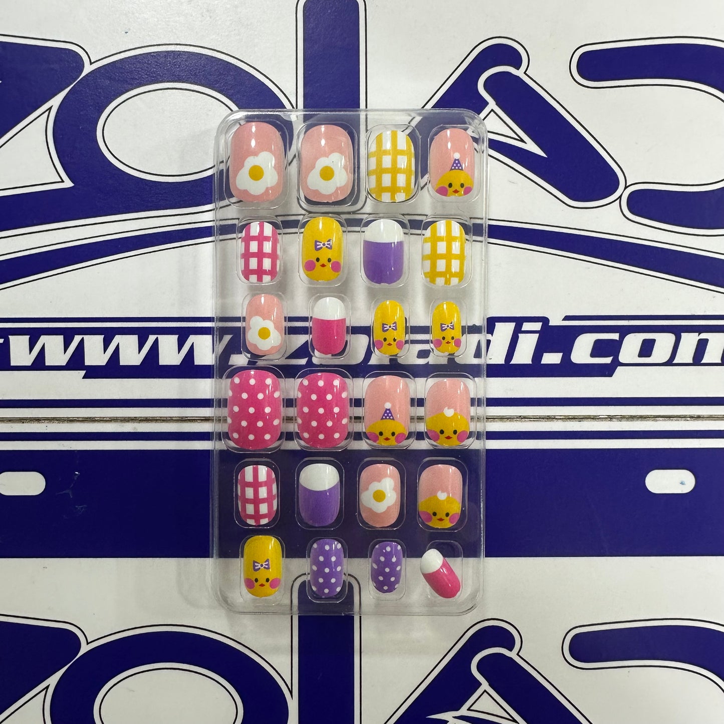 UÑAS POSTIZAS CON DISEÑO CON ADHESIVO BLISTER