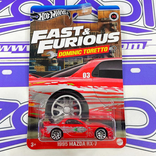 HRW46 1995 MAZDA RX-7 Hotwheels Dominic Toretto, Rápidos y Furiosos