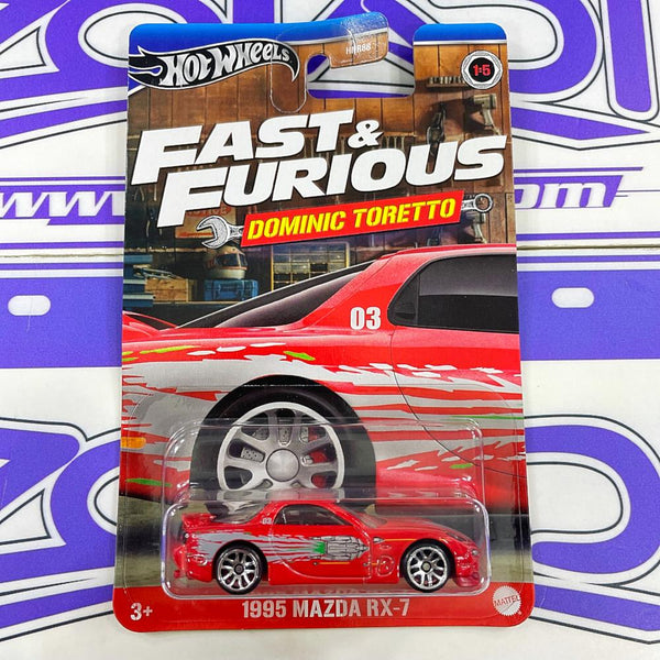 HRW46 1995 MAZDA RX-7 Hotwheels Dominic Toretto, Rápidos y Furiosos