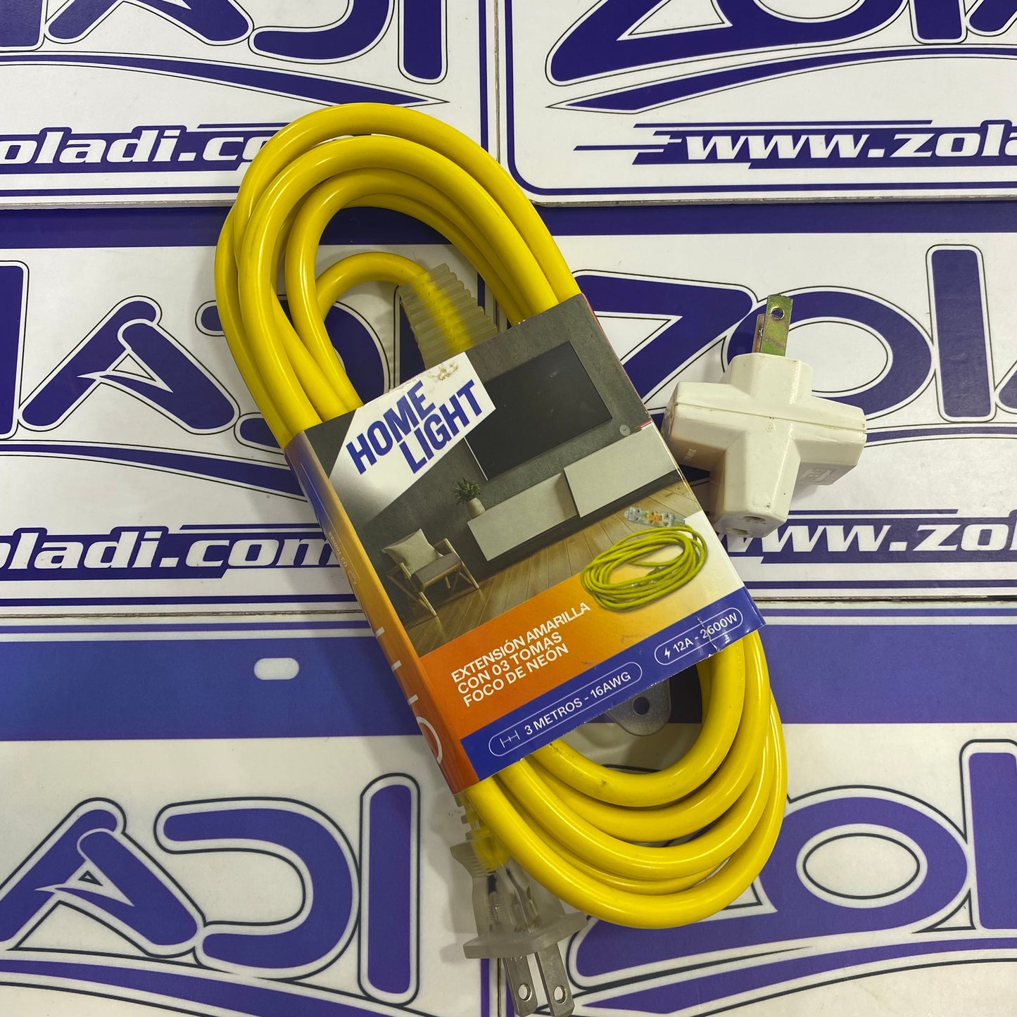 PACK DE EXTENSION DE 3m Y ADAPTADOR DE CRUZ TRIPLE ENCHUFE